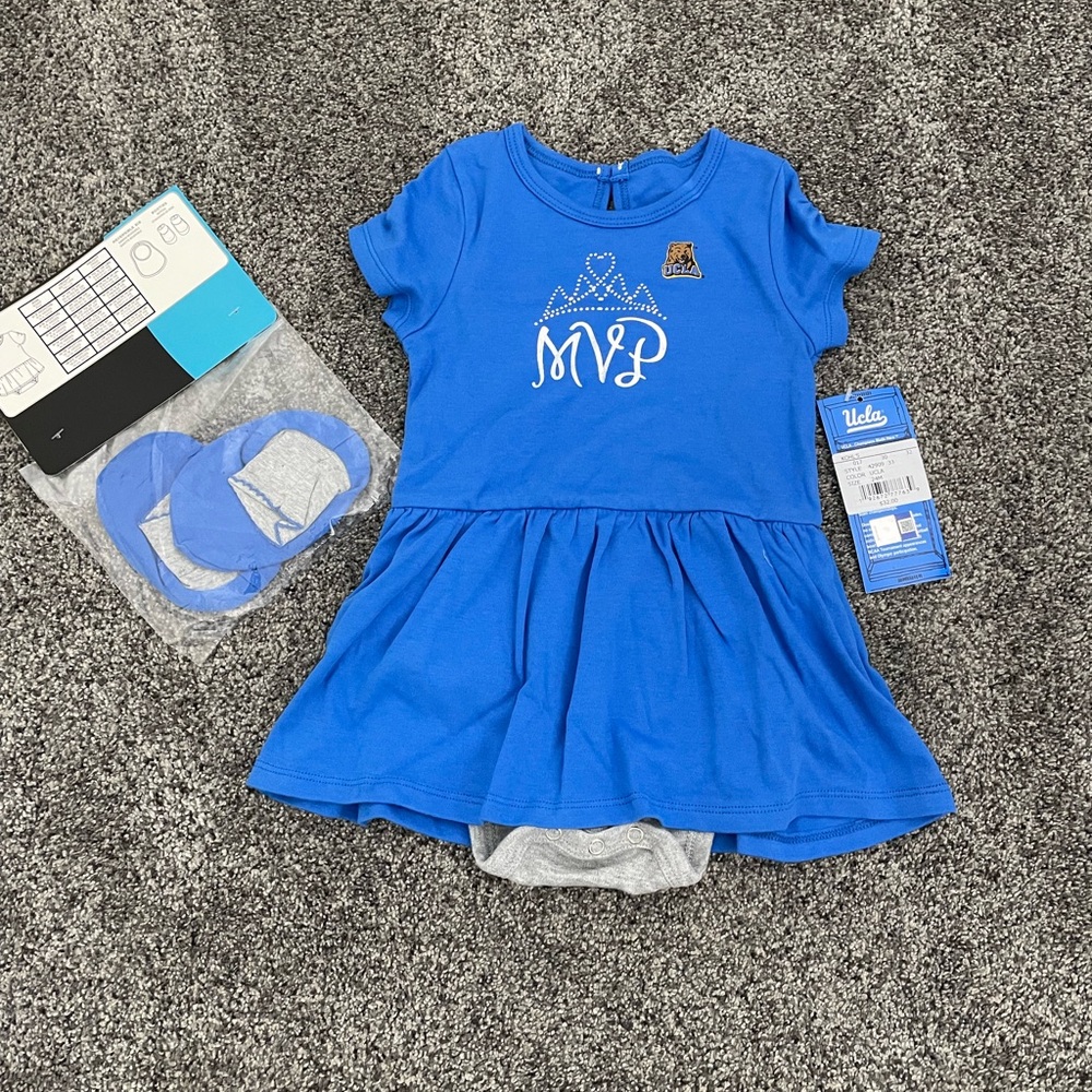 UCLA Baby Toddler Dress & Booties NEW 24M